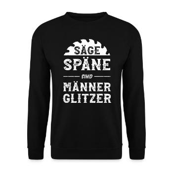 Cadeau de bûcheron bois de sciure de bois scintillant - Sweat-shirt Unisexe - noir - Devant - Alina (178cm) & Michal (187cm)