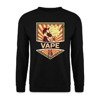 Vape Propaganda - Unisex Pullover - Schwarz - Vorne - Alina (178cm) & Michal (187cm)