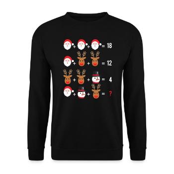 Ordre des opérations Quiz Math Teacher Xmas Gift - Sweat-shirt Unisexe - noir - Devant - Alina (178cm) & Michal (187cm)