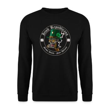 Irische Republikaner Zitat Grafik Bestseller - Unisex Pullover - Schwarz - Vorne - Alina (178cm) & Michal (187cm)