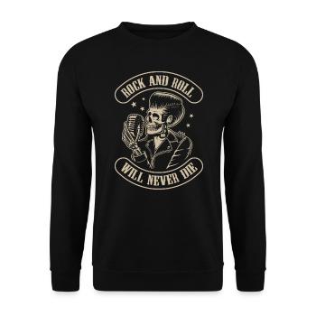 Rock n Roll - Rockabilly - Sweat-shirt Unisexe - noir - Devant - Alina (178cm) & Michal (187cm)