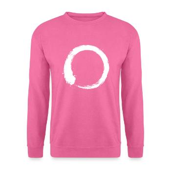 Enso Zen Kreis weiß - Unisex Pullover - Pink - Vorne