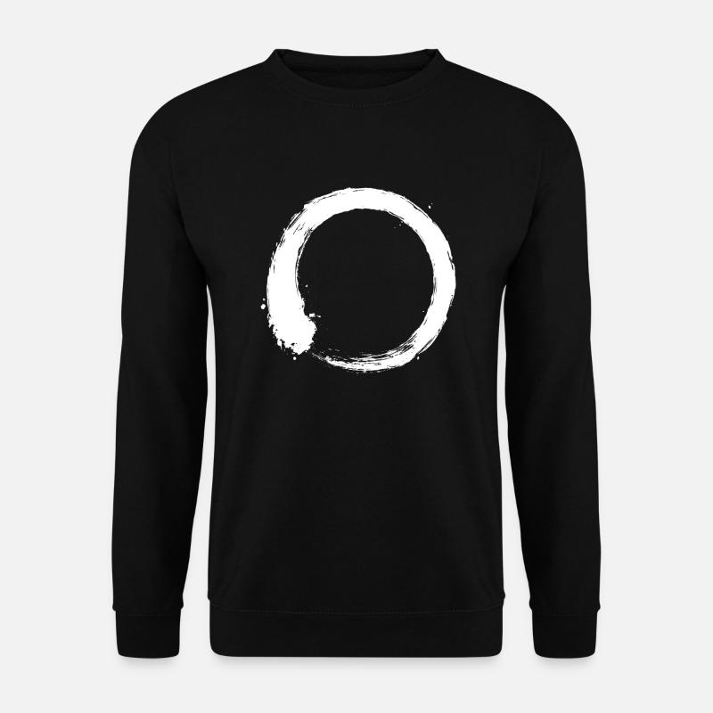 Enso Zen circle white - Unisex Sweatshirt - black