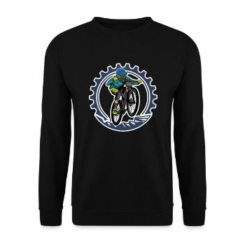 Mountain Bike Bike Mountain bike Mountain mountain - Sweat-shirt Unisexe - noir - Devant - Alina (178cm) & Michal (187cm)