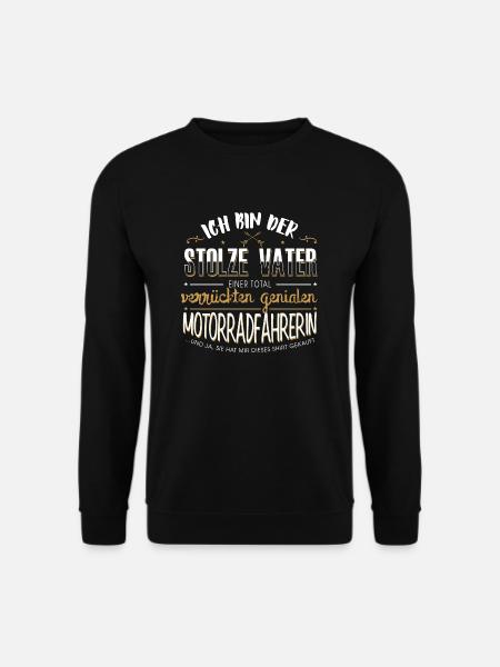 Biker Papa Shirt -Genialer Papa - Unisex Pullover - Schwarz