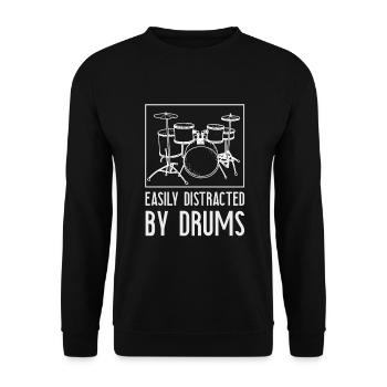 Drums Drums Drummer Drum Rock Gift - Sweat-shirt Unisexe - noir - Devant - Alina (178cm) & Michal (187cm)