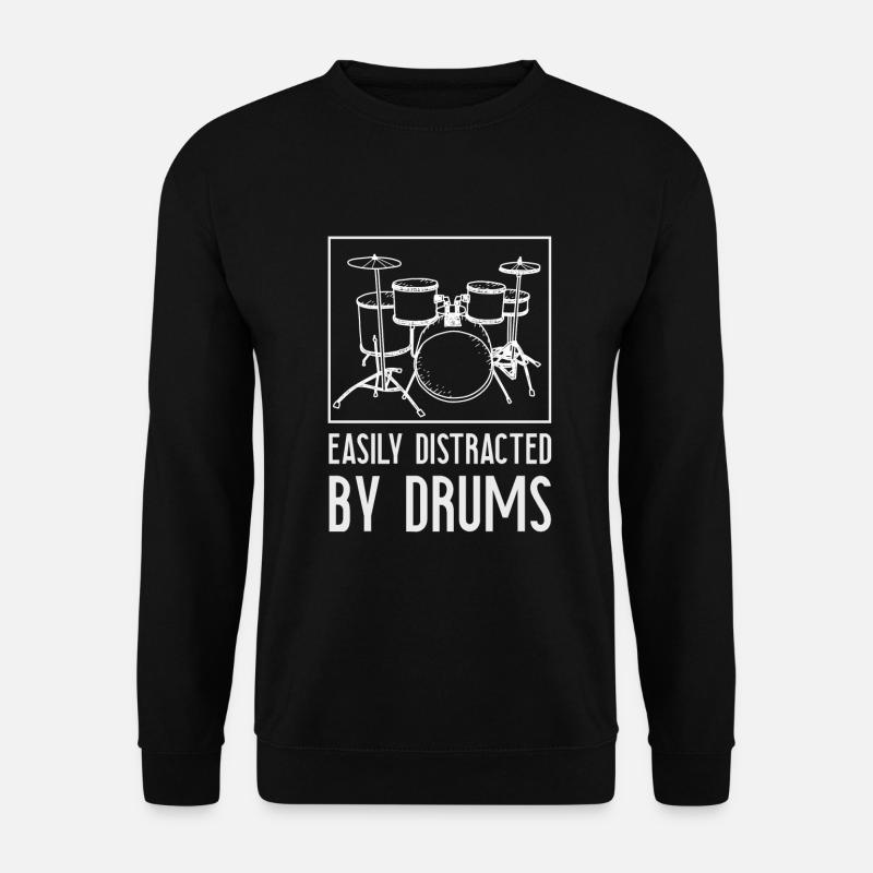 Drums Schlagzeug Drummer Trommel Rock Geschenk - Unisex Pullover - Schwarz