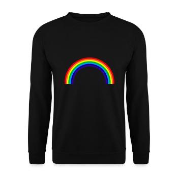 LGBT - Regenbogen rainbow - Unisex Pullover - Schwarz - Vorne - Alina (178cm) & Michal (187cm)