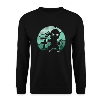 7 years boy 7th birthday children ninja - Unisex Sweatshirt - black - Front - Alina (178cm) & Michal (187cm)