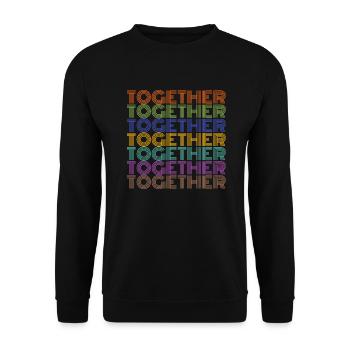 Together Font Gift - Unisex Sweatshirt - black - Front - Alina (178cm) & Michal (187cm)