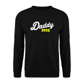 Daddy 2025 - Unisex Pullover - Schwarz - Vorne - Alina (178cm) & Michal (187cm)