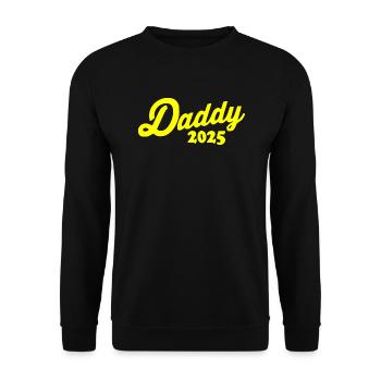 Papa 2025 - dad 2025 - Daddy 2025 - Sweat-shirt Unisexe - noir - Devant - Alina (178cm) & Michal (187cm)