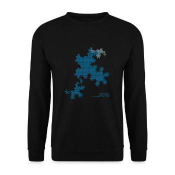 Points-bords R13-15 lignes bleues - Sweat-shirt Unisexe - noir - Devant - Alina (178cm) & Michal (187cm)