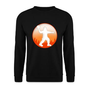 Bigfoot Dodgeball - Unisex Sweatshirt - black - Front - Alina (178cm) & Michal (187cm)