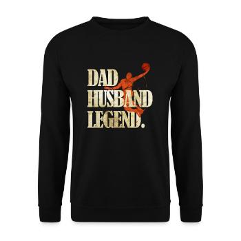 Basketball dad - Unisex Sweatshirt - black - Front - Alina (178cm) & Michal (187cm)