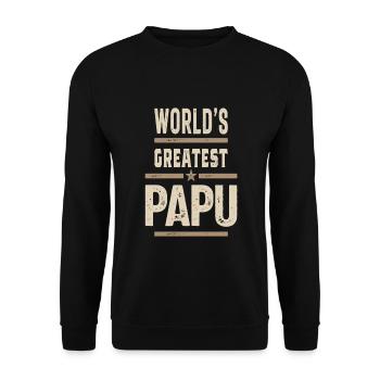 Le plus grand Papu - Sweat-shirt Unisexe - noir - Devant - Alina (178cm) & Michal (187cm)