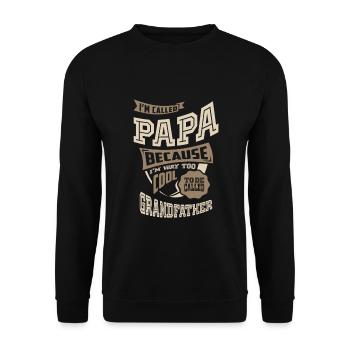 Je m’appelle Papa - Sweat-shirt Unisexe - noir - Devant - Alina (178cm) & Michal (187cm)