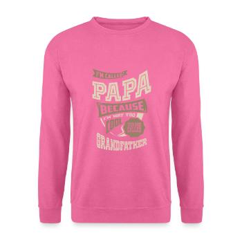 Je m’appelle Papa - Sweat-shirt Unisexe - rose - Devant