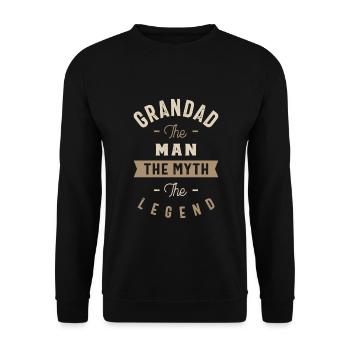 Grand-père Le Mythe - Sweat-shirt Unisexe - noir - Devant - Alina (178cm) & Michal (187cm)