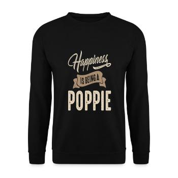 Coquelicot du bonheur - Sweat-shirt Unisexe - noir - Devant - Alina (178cm) & Michal (187cm)