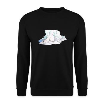 Polar Bear - Sweat-shirt Unisexe - noir - Devant - Alina (178cm) & Michal (187cm)