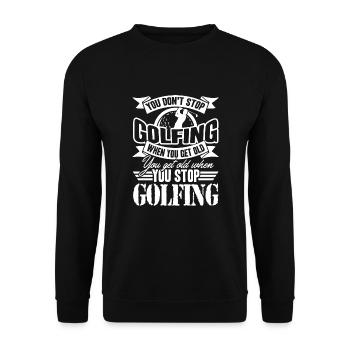 Golf drôle de golf - Sweat-shirt Unisexe - noir - Devant - Alina (178cm) & Michal (187cm)