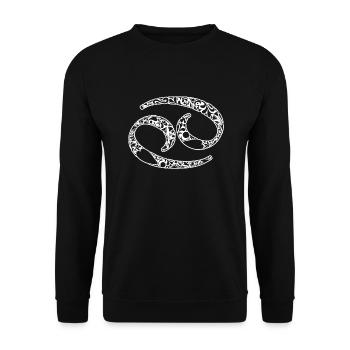 Krebs Sternzeichen Hemden - Unisex Pullover - Schwarz - Vorne - Alina (178cm) & Michal (187cm)