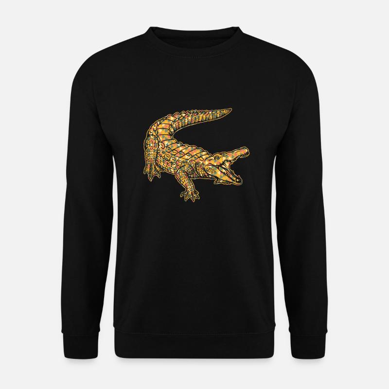 Krokodil geometrische Hemden - Unisex Pullover - Schwarz