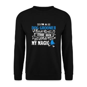 Toiletteur pour chien Je suis un toiletteur pour chien - Sweat-shirt Unisexe - noir - Devant - Alina (178cm) & Michal (187cm)