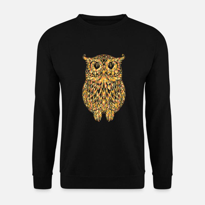 Eule geometrische Hemden - Unisex Pullover - Schwarz