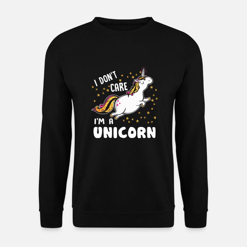 Einhorn Ich bin ein Einhorn - Unisex Pullover - Schwarz