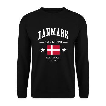 Denmark - Unisex Sweatshirt - black - Front - Alina (178cm) & Michal (187cm)