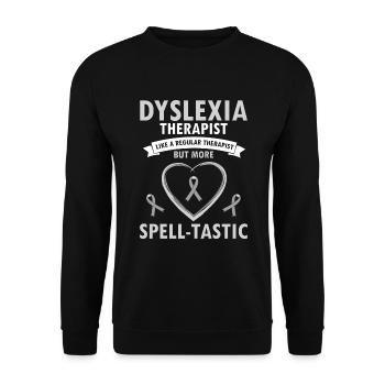 Dyslexia Therapy for Dyslexia Month - Unisex Sweatshirt - black - Front - Alina (178cm) & Michal (187cm)