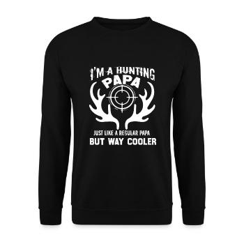 Hunting Hunting Papa Cooler - Unisex Sweatshirt - black - Front - Alina (178cm) & Michal (187cm)