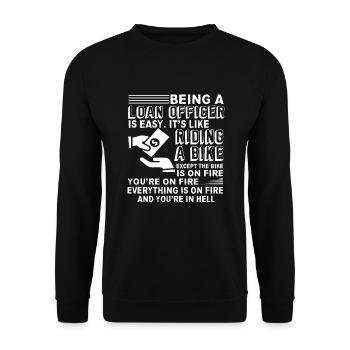 Loan Officer Being Loan Officer Is Easy - Unisex Sweatshirt - black - Front - Alina (178cm) & Michal (187cm)
