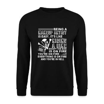 Makeup Artist Being Makeup Artist Is Easy - Unisex Sweatshirt - black - Front - Alina (178cm) & Michal (187cm)
