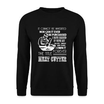 Meat Cutter Forever Title Meat Cutter - Unisex Sweatshirt - black - Front - Alina (178cm) & Michal (187cm)