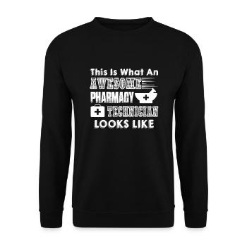 Pharmacy Technician Awesome Pharmacy Technician - Unisex Sweatshirt - black - Front - Alina (178cm) & Michal (187cm)