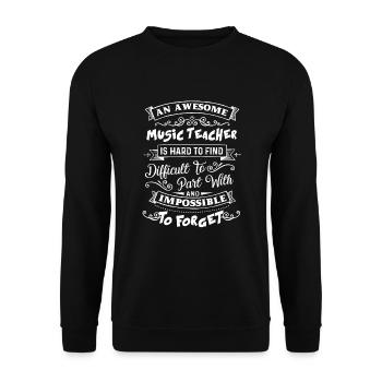 Teacher Awesome Teacher Is Hard To Find - Unisex Sweatshirt - black - Front - Alina (178cm) & Michal (187cm)
