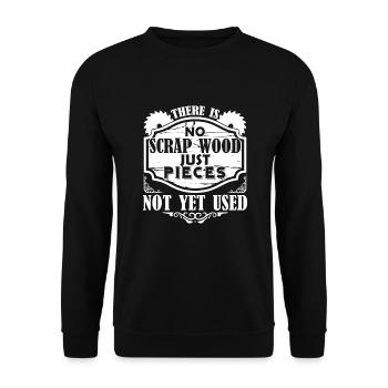 Woodworker Woodworker There's No Scrap Wood - Unisex Sweatshirt - black - Front - Alina (178cm) & Michal (187cm)