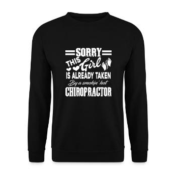 Chiropractor Taken By Hot Chiropractor - Unisex Sweatshirt - black - Front - Alina (178cm) & Michal (187cm)