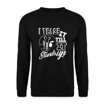 Hair Stylist I Tease It Till It Stands Up - Unisex Sweatshirt - black - Front - Alina (178cm) & Michal (187cm)
