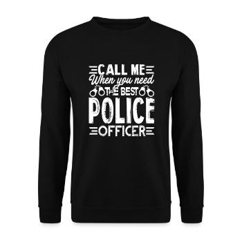 Police Officer Best Police Officer - Unisex Sweatshirt - black - Front - Alina (178cm) & Michal (187cm)