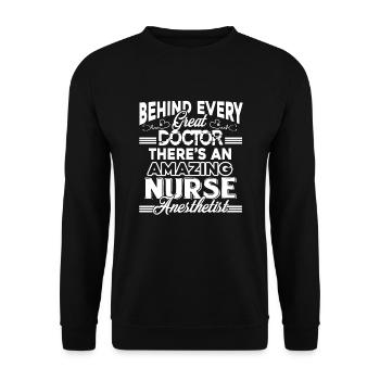 Nurse Anesthetist Proud Nurse Anesthetist - Unisex Sweatshirt - black - Front - Alina (178cm) & Michal (187cm)