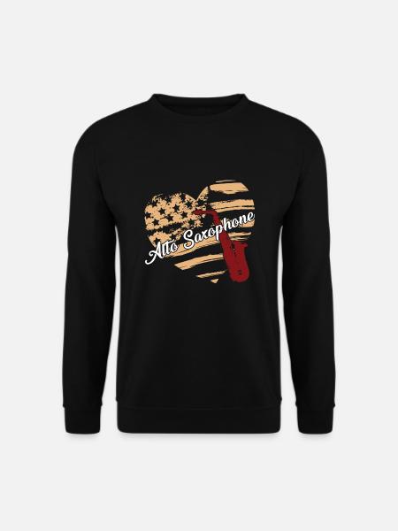 Alto Saxophone Alto Saxophone Flag - Unisex Sweatshirt - black