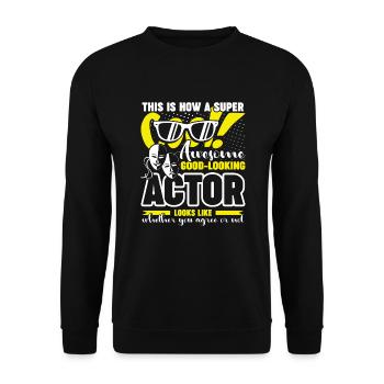 Actor Awesome Actor Looks Like - Unisex Sweatshirt - black - Front - Alina (178cm) & Michal (187cm)