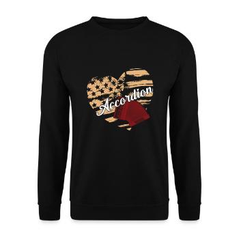 Accordion Accordion Flag - Unisex Sweatshirt - black - Front - Alina (178cm) & Michal (187cm)