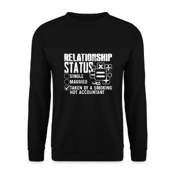 Accountant Accountant Relationship Status - Unisex Sweatshirt - black - Front - Alina (178cm) & Michal (187cm)