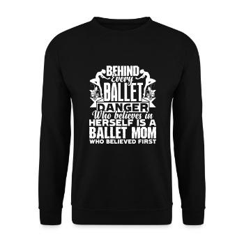 Ballet Dancer Ballet Dancer Mom - Unisex Sweatshirt - black - Front - Alina (178cm) & Michal (187cm)