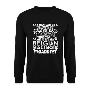 Belgian Malinois Belgian Malinois Daddy - Unisex Sweatshirt - black - Front - Alina (178cm) & Michal (187cm)